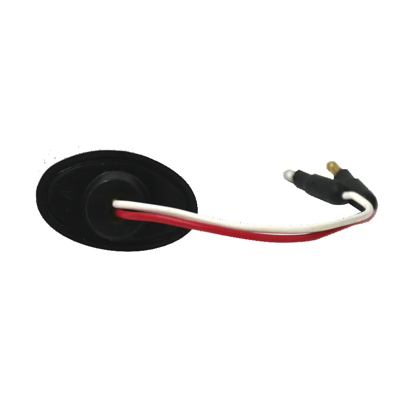 PLAFON OVALADO CON GOMA AMBAR 1 1/2" 3 LED S/TERMINAL 12/24V 8088A TRAKTOLAMP
