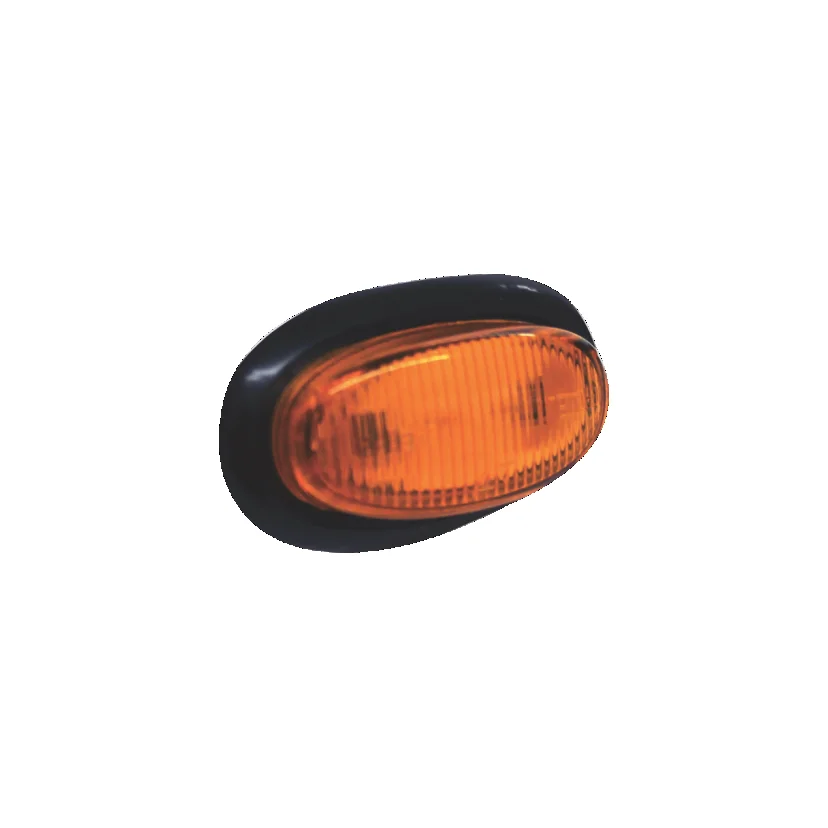 PLAFON OVALADO CON GOMA AMBAR 1 1/2" 3 LED S/TERMINAL 12/24V 8088A TRAKTOLAMP