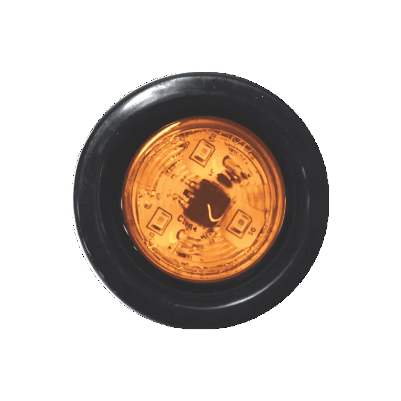 PLAFON AMBAR 2" 3 LEDS MICA PLANA GOMA REMACHE 12/24V 8016-1R TRAKTOLAMP