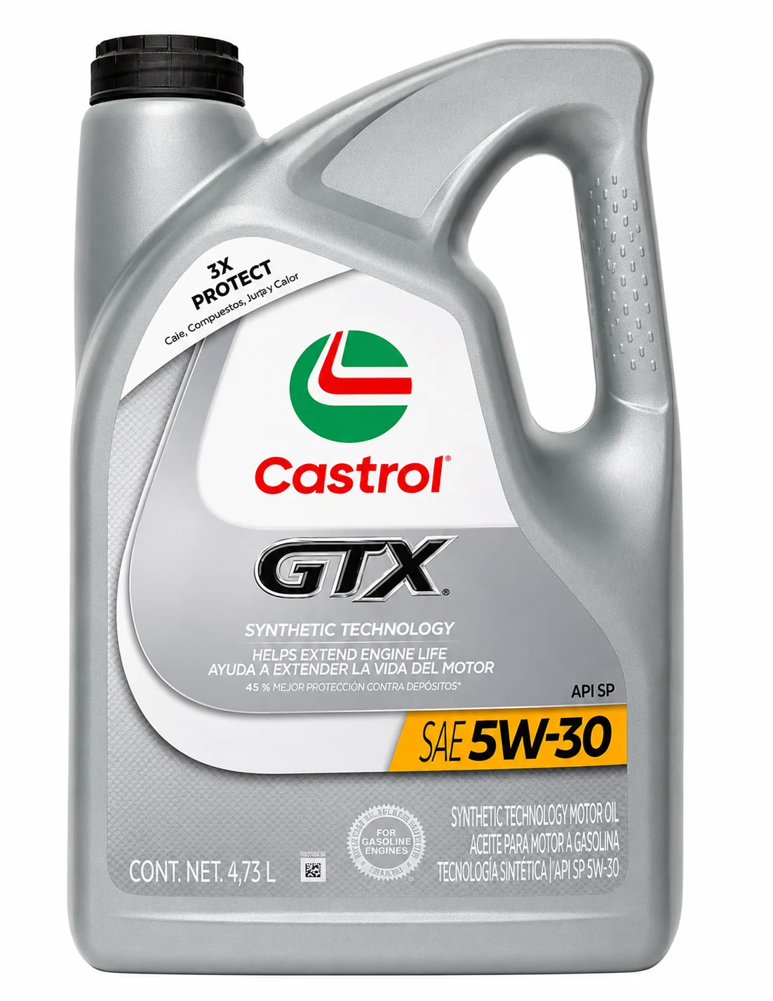 ACEITE CASTROL PARA MOTOR A GASOLINA SAE 5W-30 API SP SINTETICO 4.73L