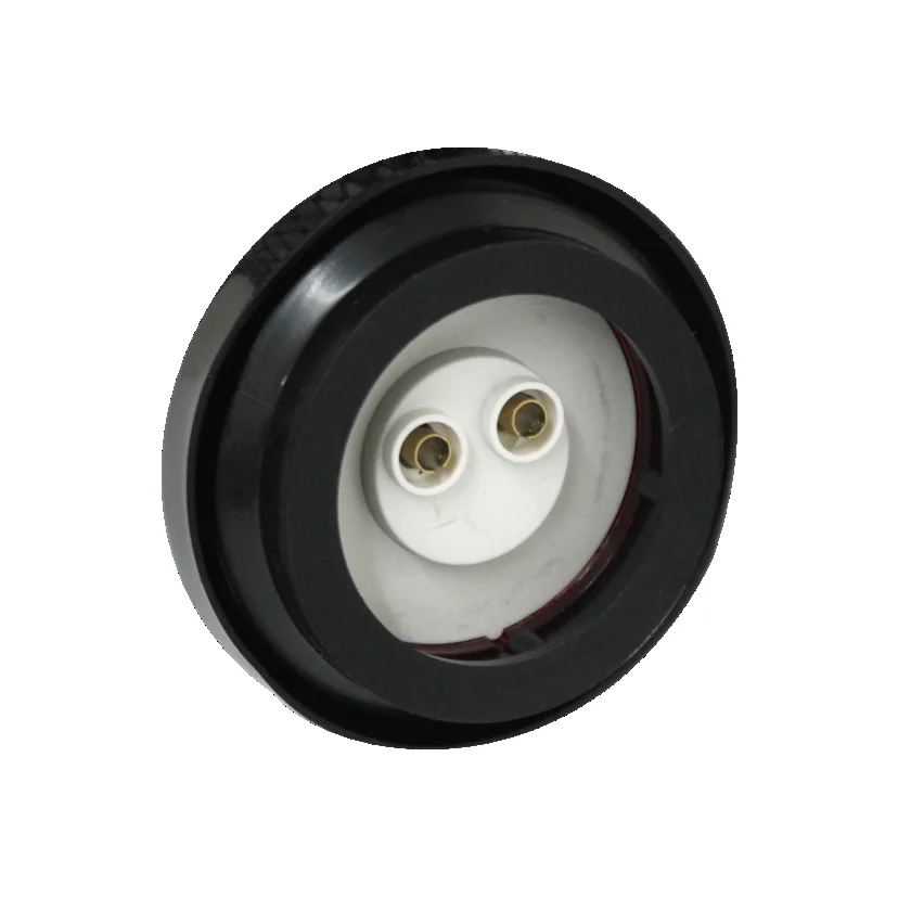 PLAFON AMBAR 2" DE GOMA 3 LEDS BASE ALTA CON GROMMET 12/24V 8016A TRAKTOLAMP