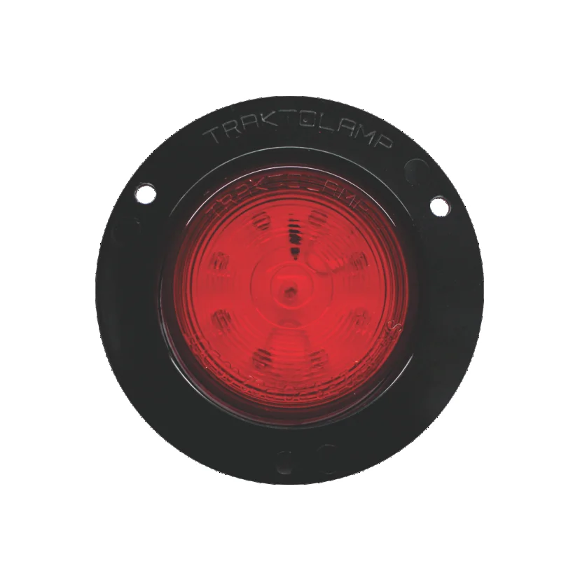 PLAFON ROJO 2 1/2" BASE PLANA 9 LEDS REMACHE 12/24 8090NA TRAKTOLAMP