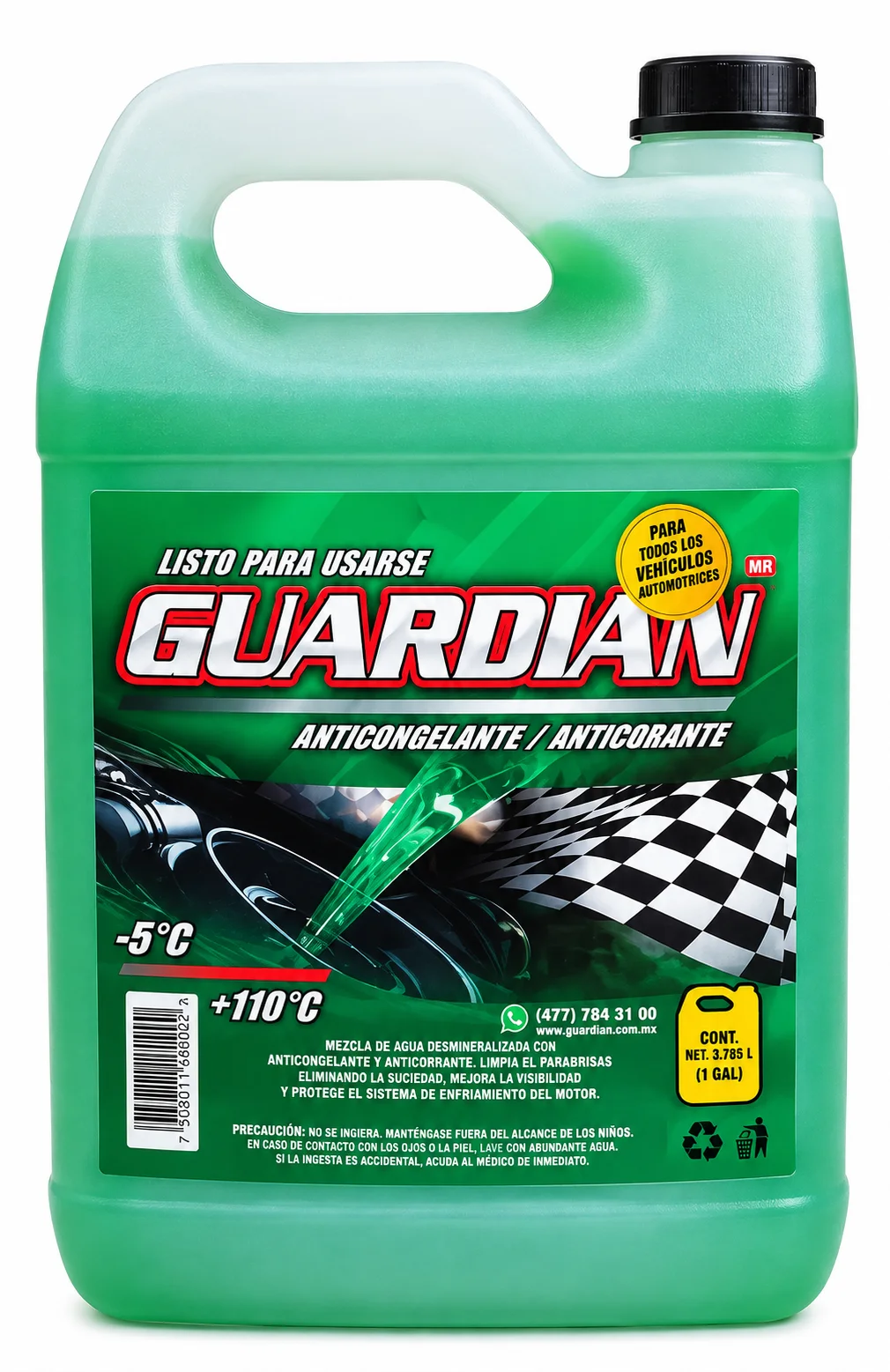 ANTICONGELANTE GUARDAN VERDE 3.78L