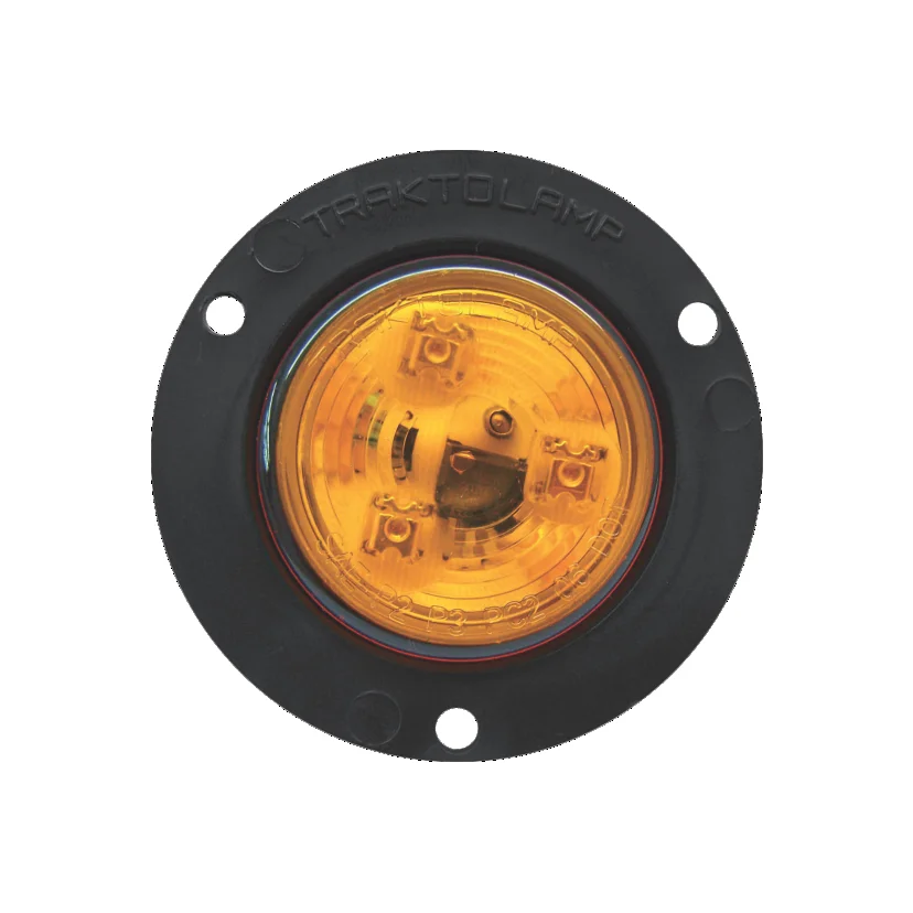 PLAFON ROJO 2" REMACHE NEGRO 3 LEDS BASE ALTA 12/24V 8022NA TRAKTOLAMP