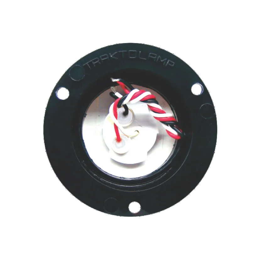 PLAFON ROJO 2" REMACHE NEGRO 3 LEDS BASE ALTA 12/24V 8022NA TRAKTOLAMP