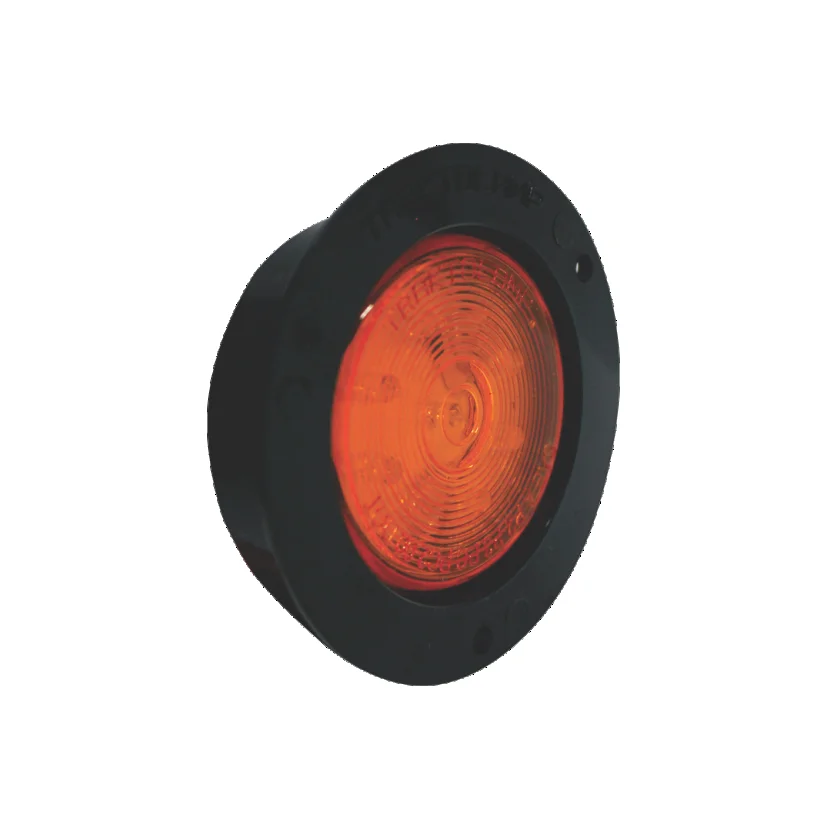 PLAFON AMBAR 2" DE REMACHE 9 LEDS BASE ALTA 12/24V 8091NA