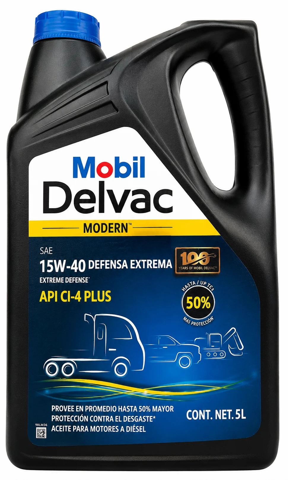 ACEITE MOBIL DELVAC MODERN PARA MOTORES A DIESEL SAE 15W-40 API CI-4 PLUS/SL 5L