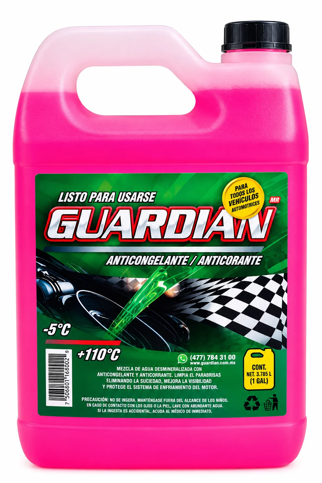ANTICONGELANTE GUARDAN ROSA 3.78L