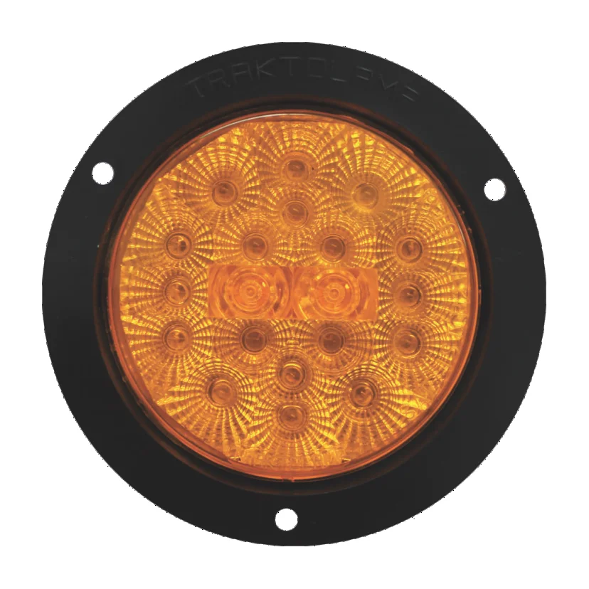 PLAFON REDONDO 4" DE REMACHE NEGRO 12/24V 8042NEA TRAKTOLAMP